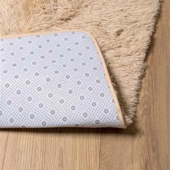 Teppich Shaggy Hochflor NAVARRA Beige 200x200 cm Polyester
