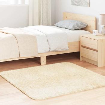 ARDEBO.de - Teppich Shaggy Hochflor NAVARRA Creme 120x120 cm Polyester