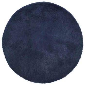 Teppich Shaggy Hochflor NAVARRA Marineblau 120x120 cm Polyester