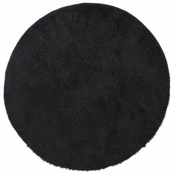 Teppich Shaggy Hochflor NAVARRA Schwarz 200x200 cm Polyester