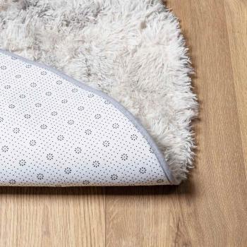 Teppich Shaggy Hochflor NAVARRA Silbergrau 240x240 cm Polyester