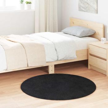 ARDEBO.de - Teppich Shaggy Hochflor NAVARRA Schwarz 100x100 cm Polyester