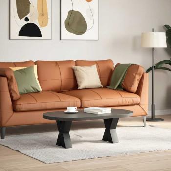 Couchtischbeine X-Form 2 Stk. Schwarz 40x(30-31) cm Stahl