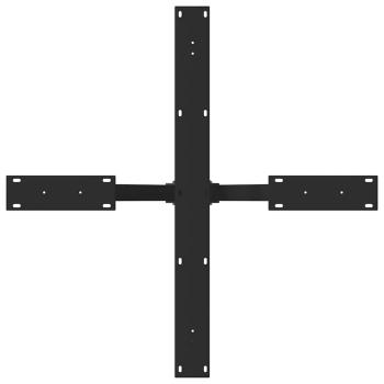 Esstischbein in Spinnenform Schwarz 85x85x(72-73) cm Stahl