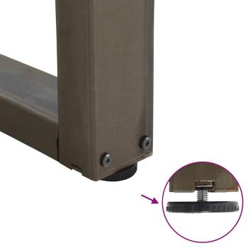 Esstisch Beine V-Form 2 Stück Naturstahl 90x(72-73,3) cm Stahl