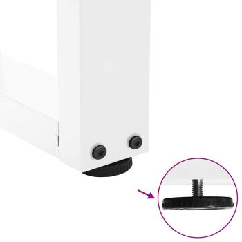 Esstischbeine V-Form 2 Stück Weiß 100x(72-73,3) cm Stahl