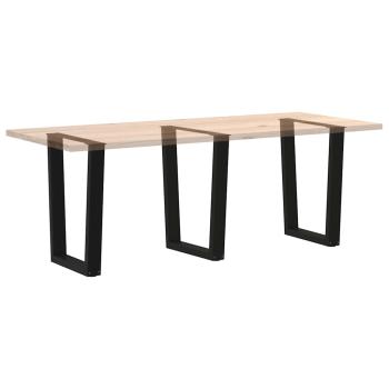 Esstisch Beine V-Form 3 Stück Schwarz 70x(72-73,3) cm Stahl