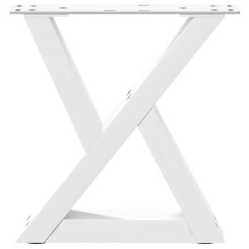 Couchtischbeine 2 Stk. Weiß 40x(30-31,3) cm Stahl