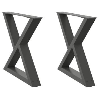Couchtischbeine 2 Stk. Anthrazit 50x(42-43,3) cm Stahl