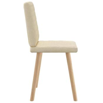 Esszimmerstühle 2 Stk. Creme Stoff