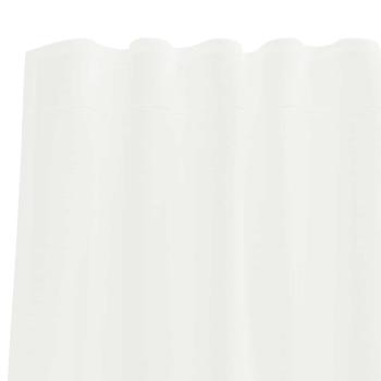 Voile Vorhänge mit Stangentaschen 2 Stk. Weiß