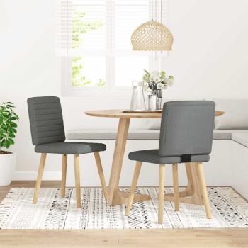 ARDEBO.de - Esszimmerstühle 2 Stk. Dunkelgrau Stoff