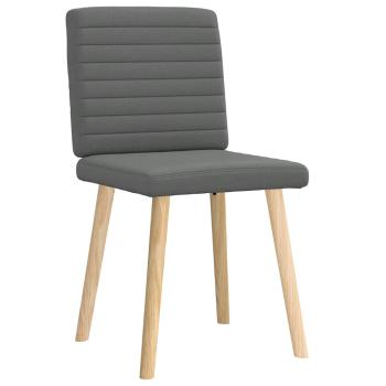 Esszimmerstühle 2 Stk. Dunkelgrau Stoff