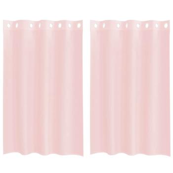 Voile Vorhänge mit Ösen 2 Stk. Hellrosa 140x175 cm