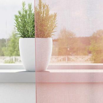 Voile Vorhänge mit Ösen 2 Stk. Hellrosa 140x175 cm