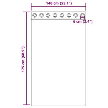 Voile Vorhänge mit Ösen 2 Stk. Orange 140x175 cm