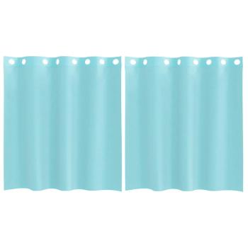 Voile Vorhänge mit Ösen 2 Stk. Türkis