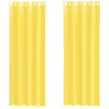 Voile Vorhänge mit Ösen 2 Stk. Gelb