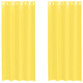 Voile Vorhänge mit Ösen 2 Stk. Gelb