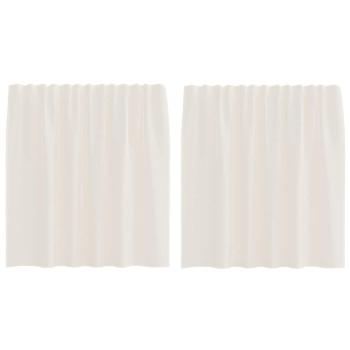 Voile Vorhänge mit Lasche 2 Stk. Creme