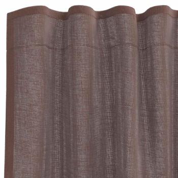 Voile Vorhänge mit Lasche 2 Stk. Braun