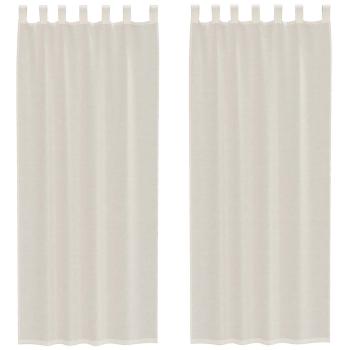 Voile Vorhänge mit Lasche 2 Stk. Creme