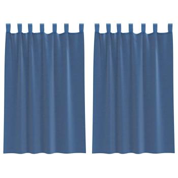 Voile Vorhänge mit Schlaufen 2 Stk. Königsblau 140x175 cm
