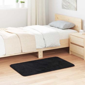 ARDEBO.de - Teppich Shaggy Hochflor NAVARRA Schwarz 60x100 cm Polyester