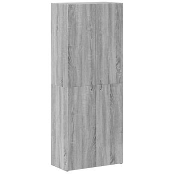Aktenschrank Grau Sonoma 60x32x153 cm Holzwerkstoff