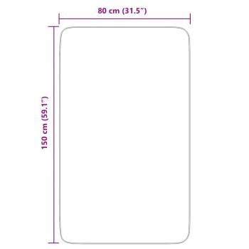 Teppich Shaggy Hochflor NAVARRA Marineblau 80x150 cm Polyester