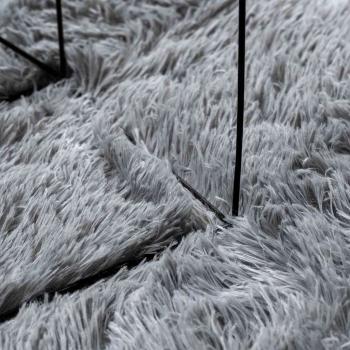 Teppich Shaggy Hochflor NAVARRA Hellgrau 200x290 cm Polyester