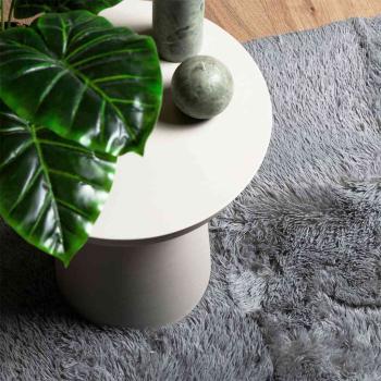 Teppich Shaggy Hochflor NAVARRA Hellgrau 200x290 cm Polyester