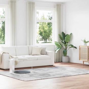 ARDEBO.de - Teppich Shaggy Hochflor NAVARRA Silbergrau 200x290 cm Polyester