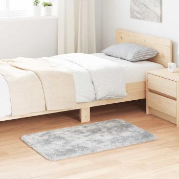 ARDEBO.de - Teppich Shaggy Hochflor NAVARRA Silbergrau 60x100 cm Polyester