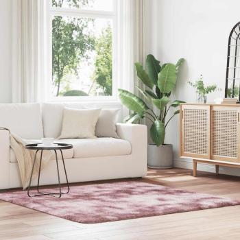 ARDEBO.de - Teppich Shaggy Hochflor NAVARRA Altrosa 160x160 cm Polyester
