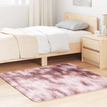 ARDEBO.de - Teppich Shaggy Hochflor NAVARRA Altrosa 120x120 cm Polyester