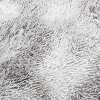 Teppich Shaggy Hochflor NAVARRA Silbergrau 200x200 cm Polyester