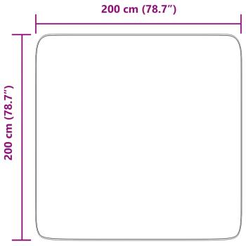 Teppich Shaggy Hochflor NAVARRA Silbergrau 200x200 cm Polyester