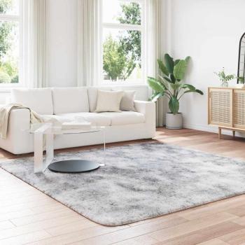 Teppich Shaggy Hochflor NAVARRA Silbergrau 240x240 cm Polyester