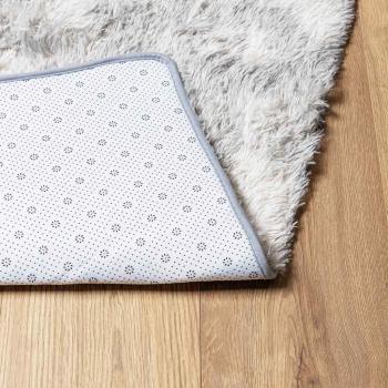 Teppich Shaggy Hochflor NAVARRA Silbergrau 240x240 cm Polyester