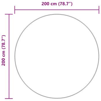 Teppich Shaggy Hochflor NAVARRA Dunkelgrau 200x200 cm Polyester