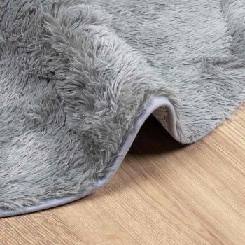 Teppich Shaggy Hochflor NAVARRA Hellgrau 200x200 cm Polyester