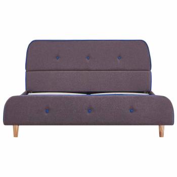 Bettgestell ohne Matratze Taupe Stoff 90x200 cm