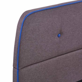 Bettgestell ohne Matratze Taupe Stoff 90x200 cm