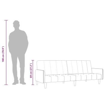 Schlafsofa 2-Sitzer Schwarz Samt