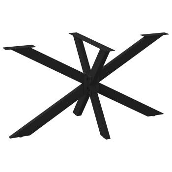 ARDEBO.de - Esstischbein in Spinnenform Schwarz 150x78x(72-73) cm Stahl
