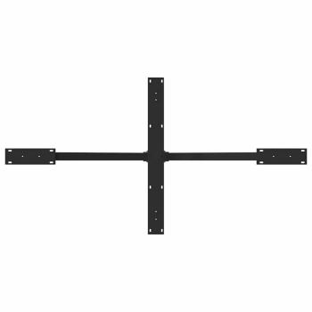 Esstischbein in Spinnenform Schwarz 150x78x(72-73) cm Stahl