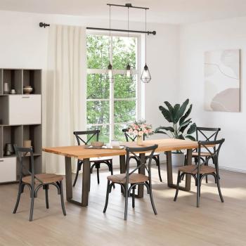 Esstischbeine V-Form 3 Stück Naturstahl 70x(72-73,3) cm Stahl