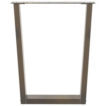 Esstischbeine V-Form 3 Stück Naturstahl 70x(72-73,3) cm Stahl