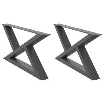 Couchtischbeine 2 Stk. Anthrazit 70x(30-31,3) cm Stahl